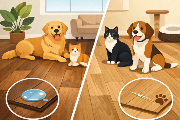 Luxury Vinyl Plank vs Laminate Flooring for Pet Families