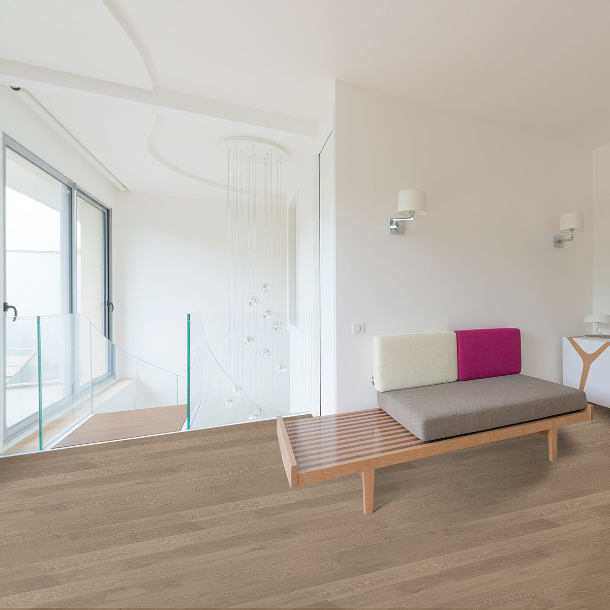 Hardwood Euro Oak Engineered Wood 74.81"x7.5"x1/2", 2mm Progettista/110