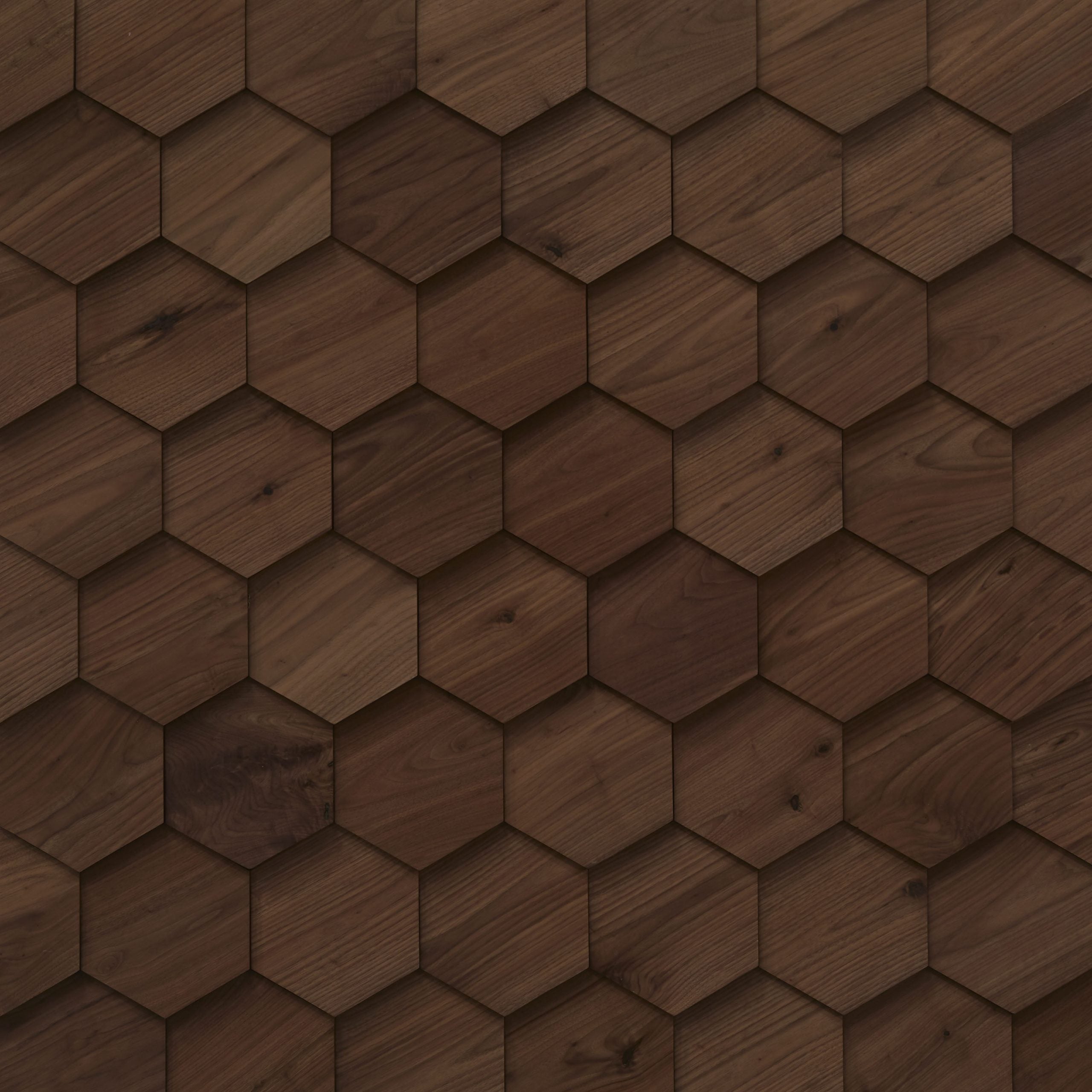 Wall paneling AMERICAN WALNUT HEXO CELESTIO LEGNO