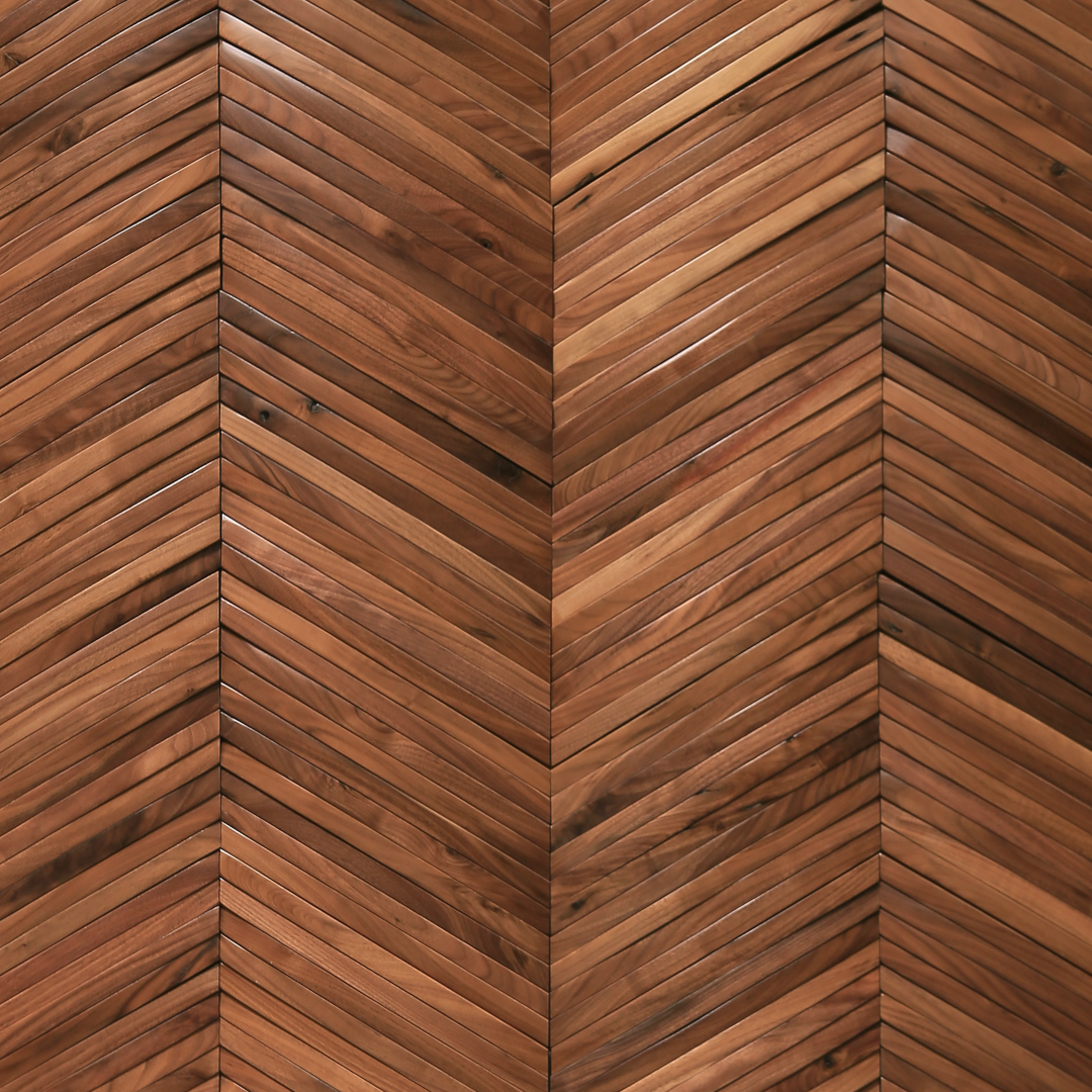 Wall Paneling American Walnut Ark Chevron Collection