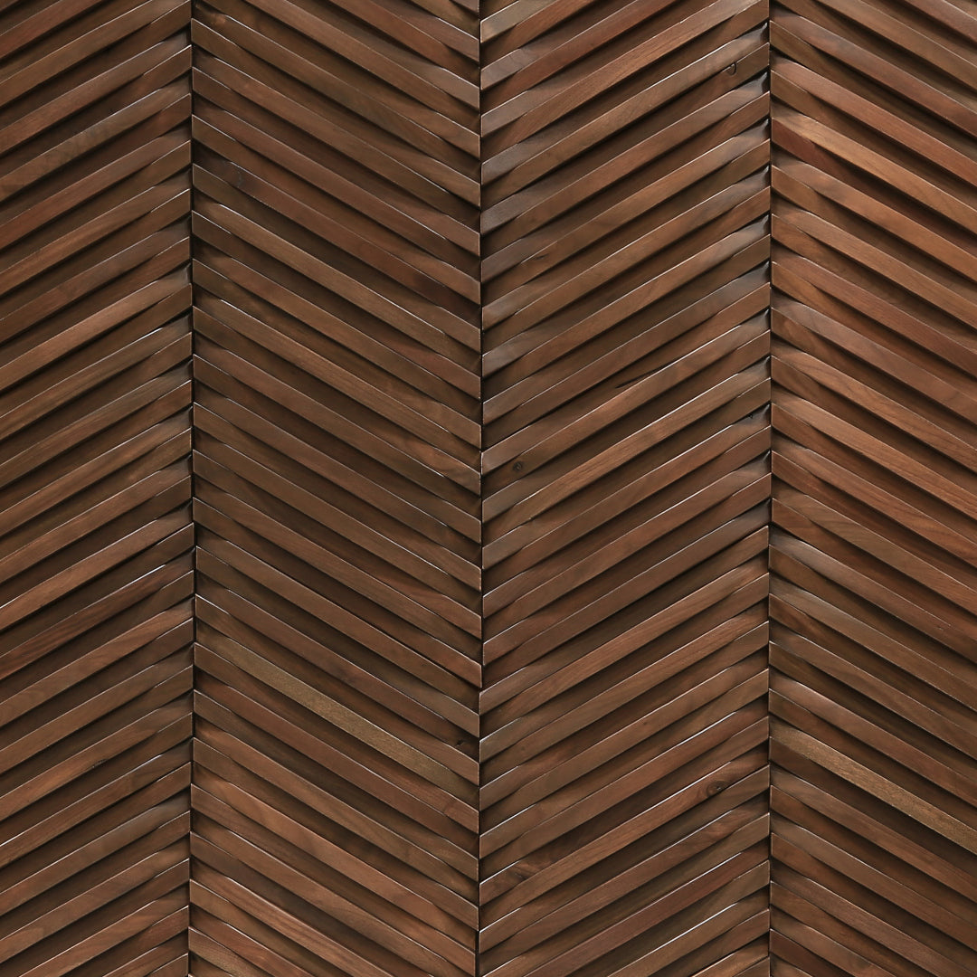 Wall Paneling Darkened Walnut Curva Chevron Collection