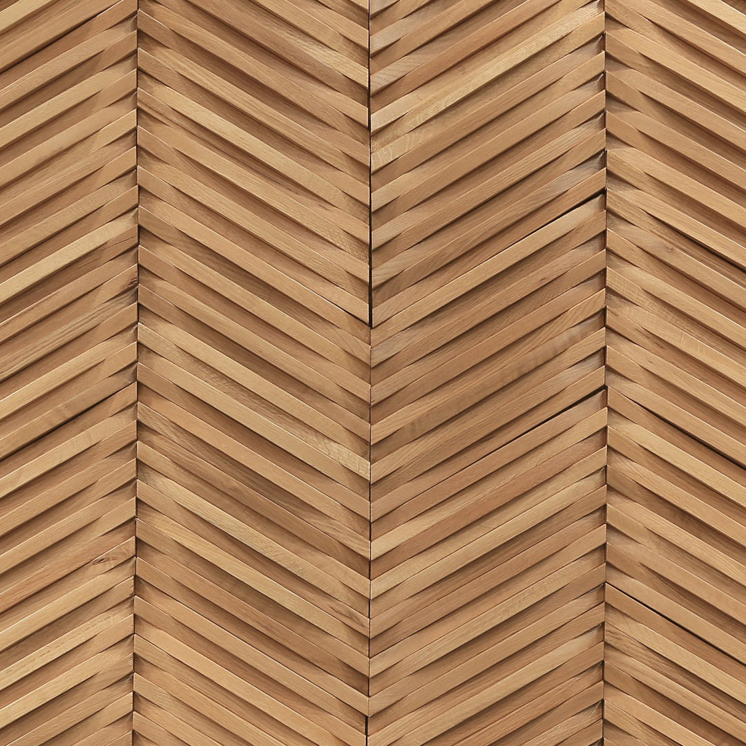 Wall Paneling Natural Oak Curva Chevron Collection