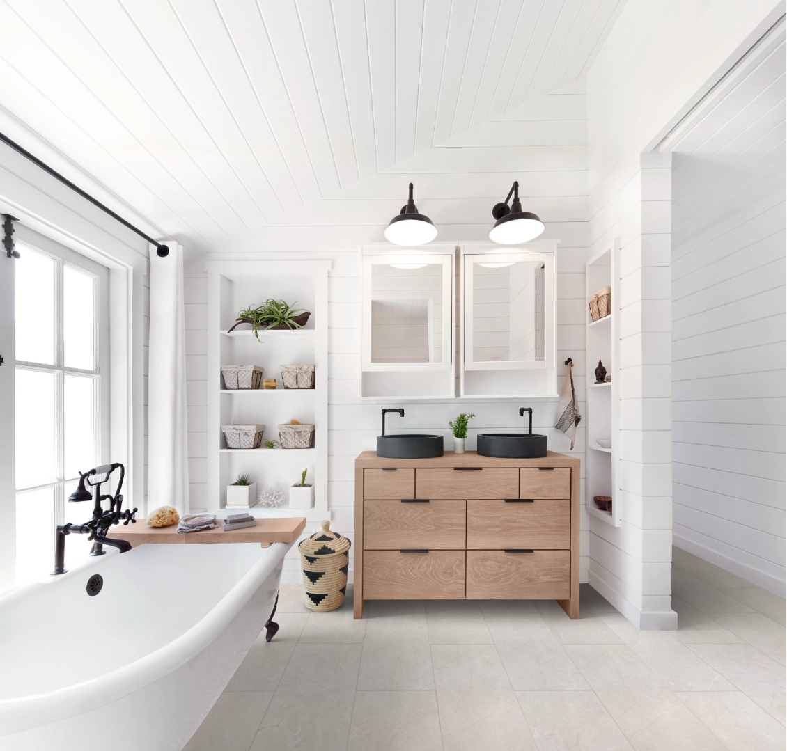 Vinyl Serena Limestone VV870_12251 COREtec Tile Collection