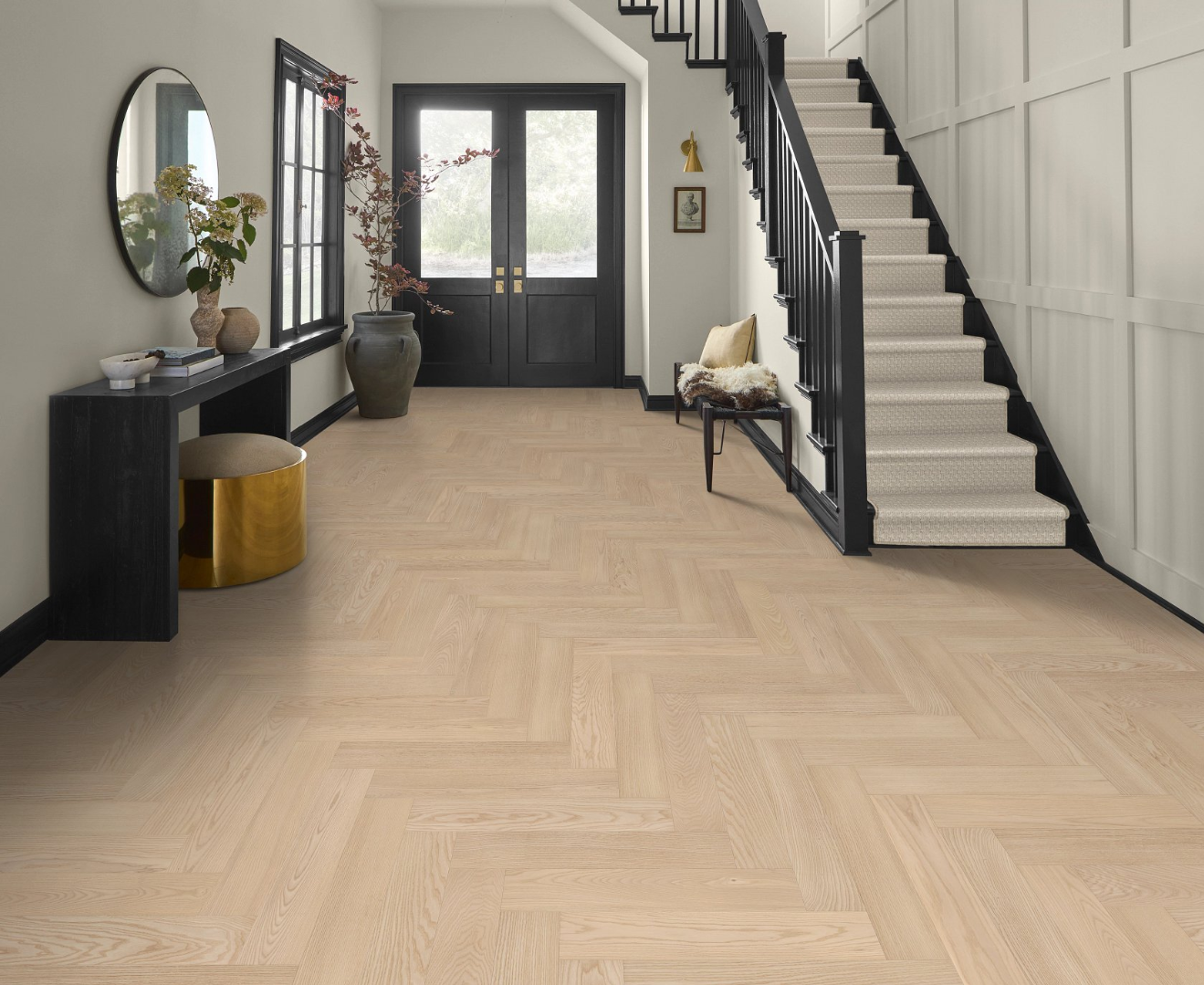 Hardwood Plaza A846-11088 Anderson Tuftex Wood European Ash Herringbone Collection