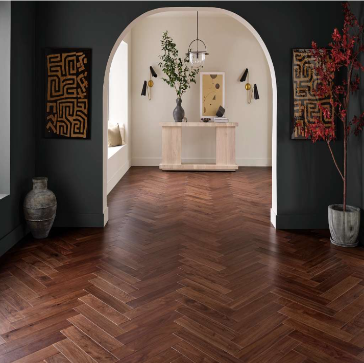 Hardwood Rye AA833-17043 Anderson Tuftex Wood Revival Walnut Herringbone Collection