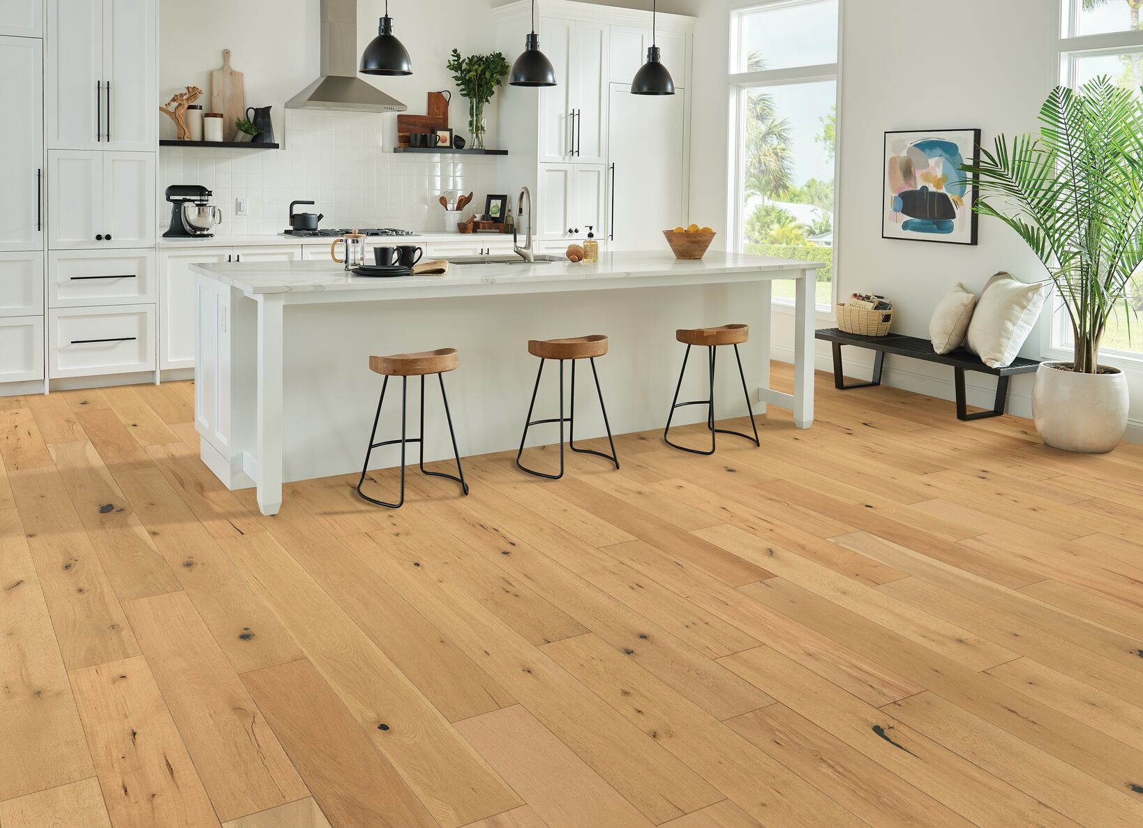 Hardwood Urban Effects EKLP85L01W TimberBrushed - Gold Oak 7.48"