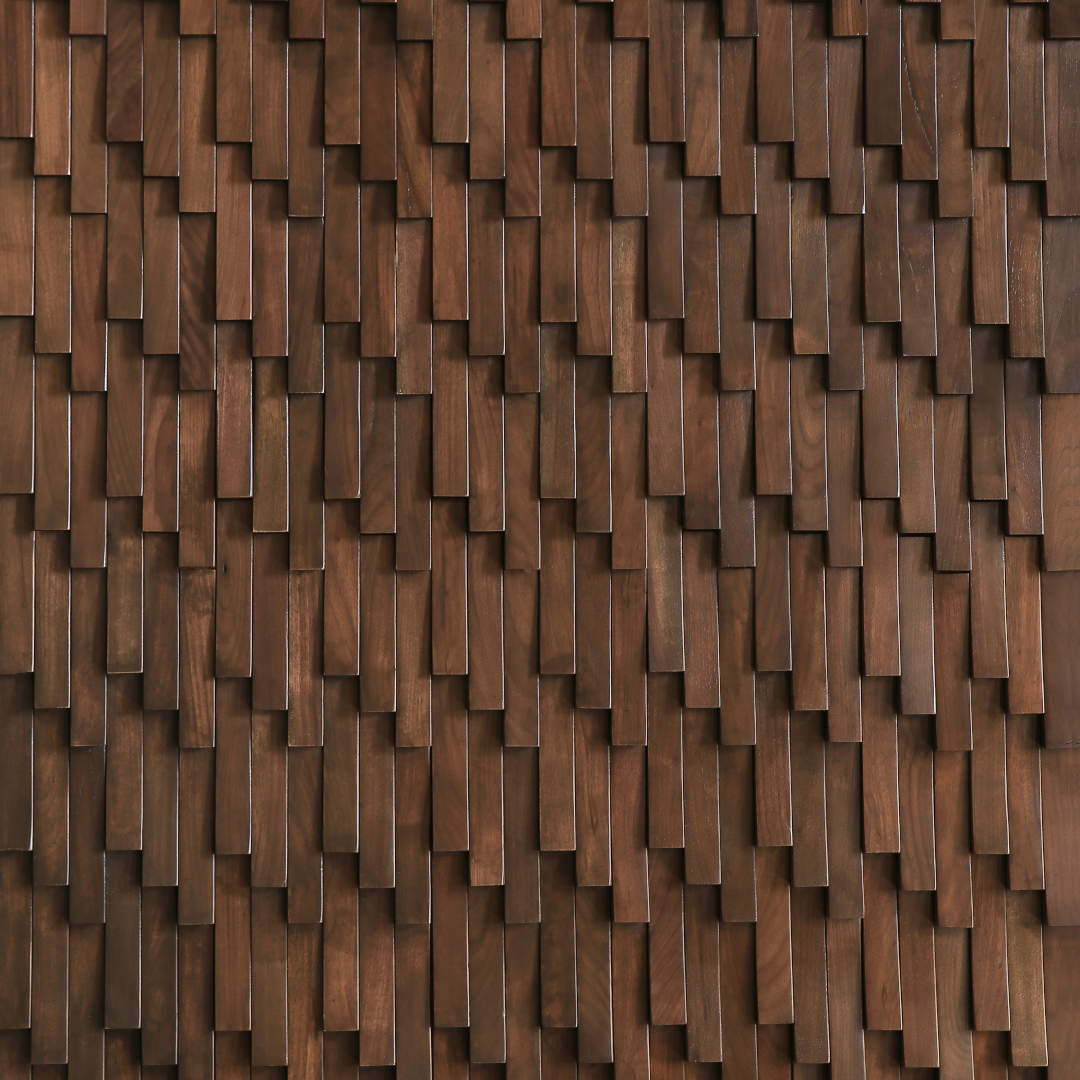 Wall Paneling Darkened Walnut Wave Collection