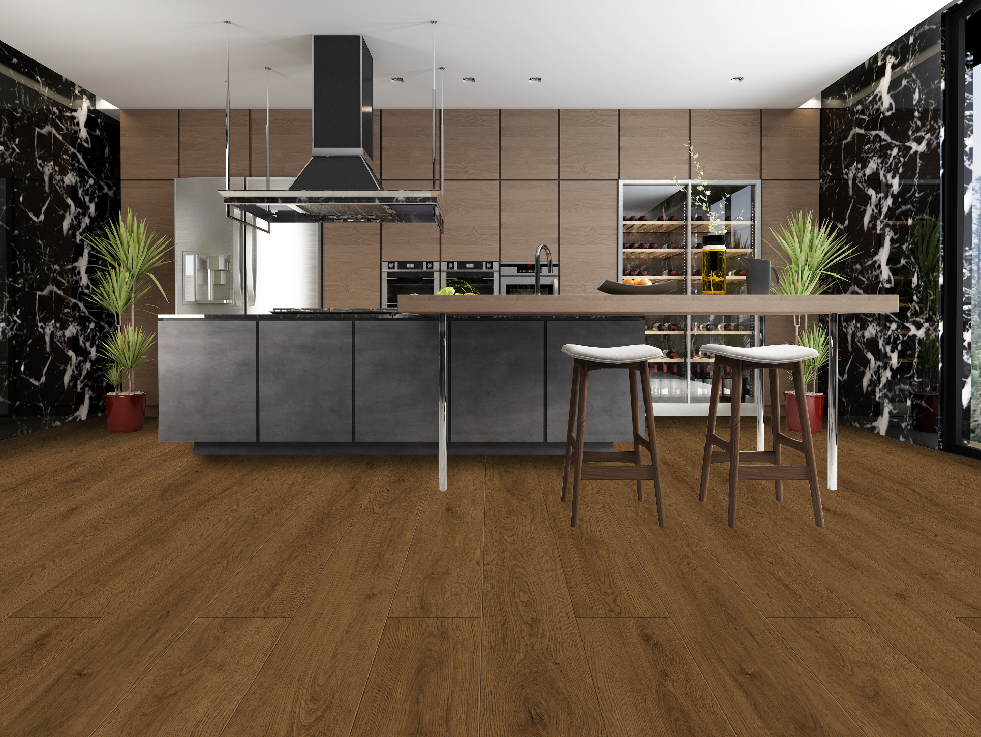 Laminate Brown Oak Highland Collection