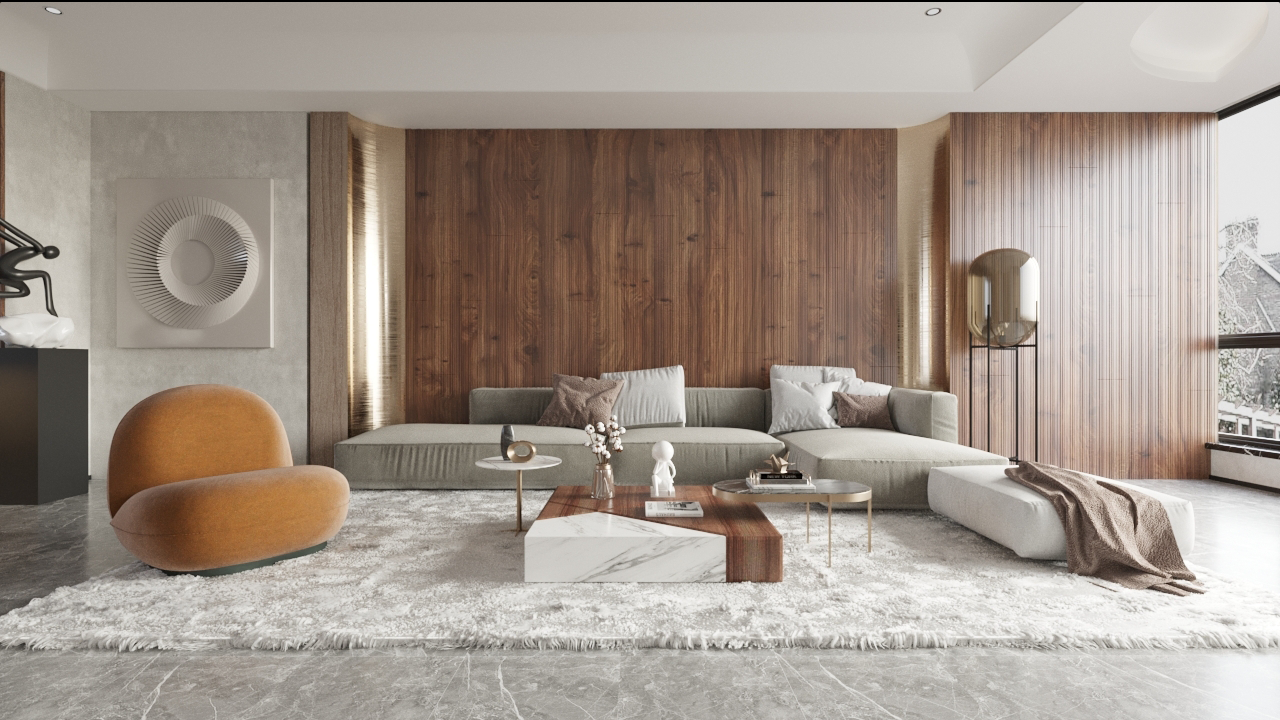 Wall paneling DARKENED WALNUT RHYTHM PICTURA COLLECTION
