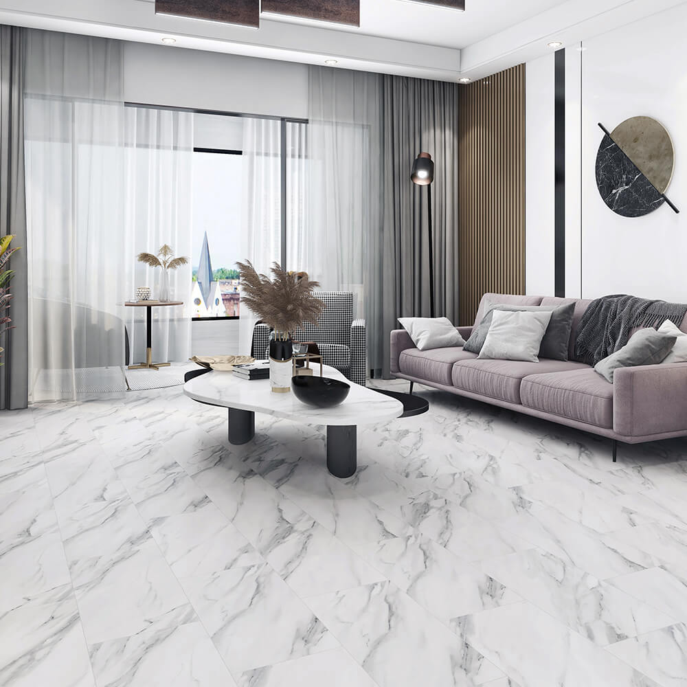 Luxury Vinyl Carrara Silver SF3117 Prime Tile Collection