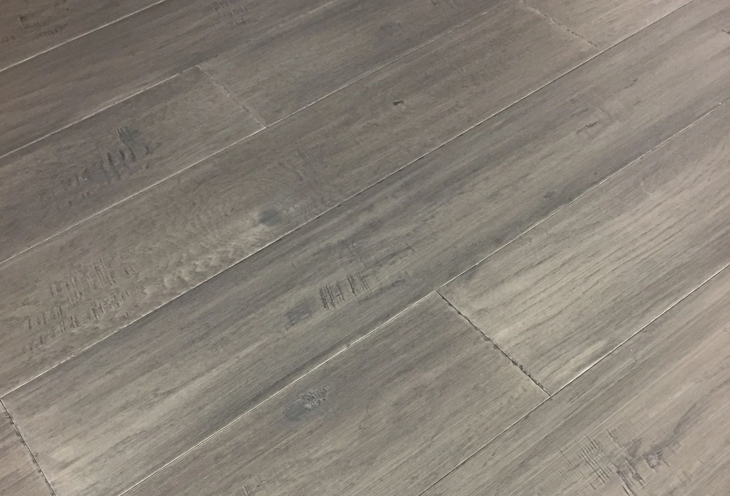 Hardwood Hickory Weathered Storm EHK2196 Engineered - Hand Scraped