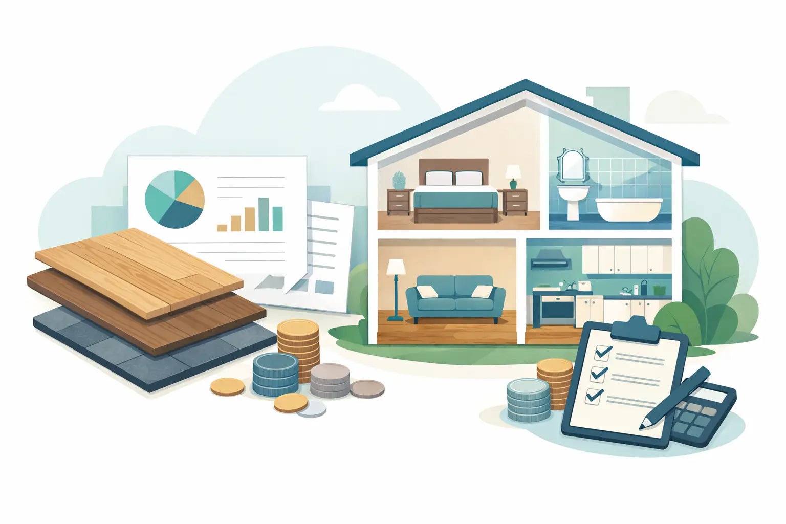 Whole House Flooring Budget Example