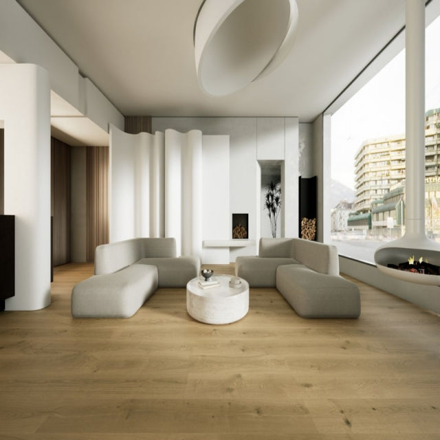 Hardwood Euro Oak Engineered Wood 74.81"x7.5"x1/2", 2mm Progettista/107
