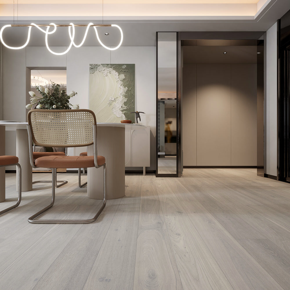 Hardwood Euro Oak Engineered Wood 74.81"x7.5"x1/2", 2mm Progettista/108