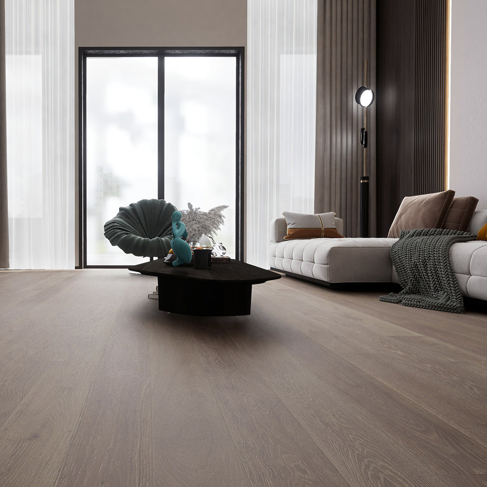 Hardwood Euro Oak Engineered Wood 74.81"x7.5"x1/2", 2mm Progettista/112