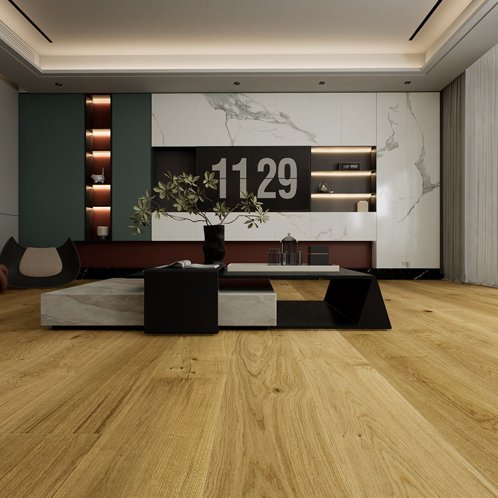 Hardwood Euro Oak Engineered Wood 73.23" x 7.44" x 5/8", 4mm Lusso/207