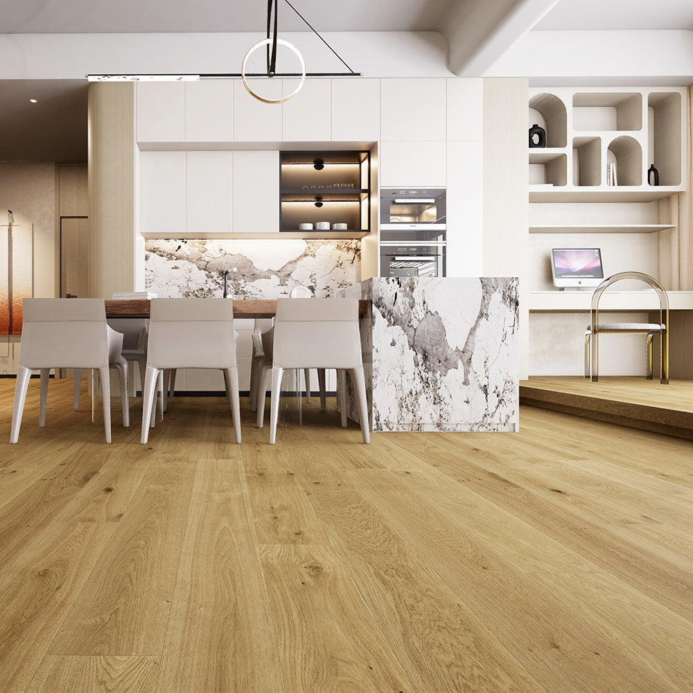 Hardwood Euro Oak Engineered Wood 73.23" x 7.44" x 5/8", 4mm Lusso/231