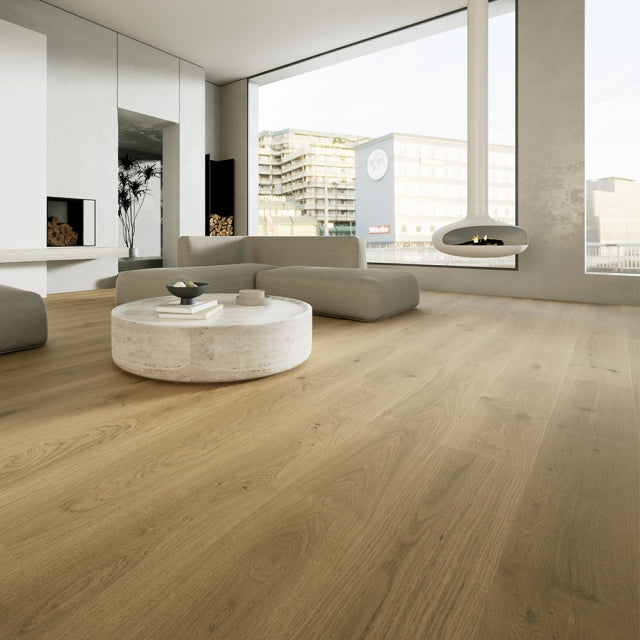 Hardwood Euro Oak Engineered Wood 86.61" x 8.66" x 5/8", 4mm Villa/304