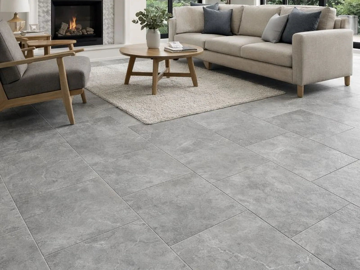 Strata (LVT) Tile Gluedown - Ash by Horizon Forest