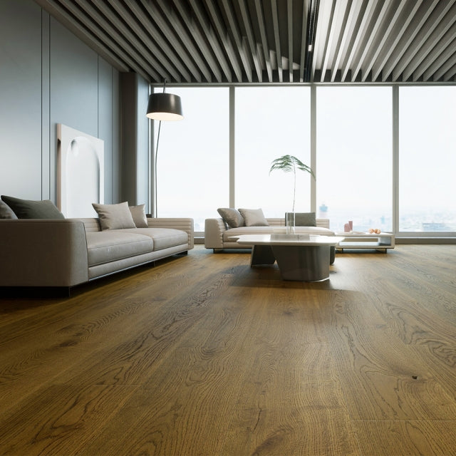 VANDYCK Euro Oak Engineered Wood 86.61" x 10.24" x 5/8", 4mm (Excimer System) Stella/808
