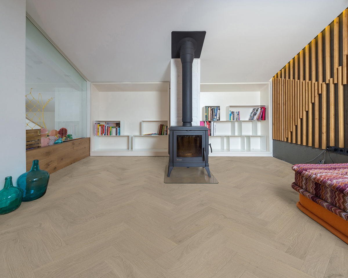 Hardwood Caicos HBPIWO15C6 Paradise Island Herringbone
