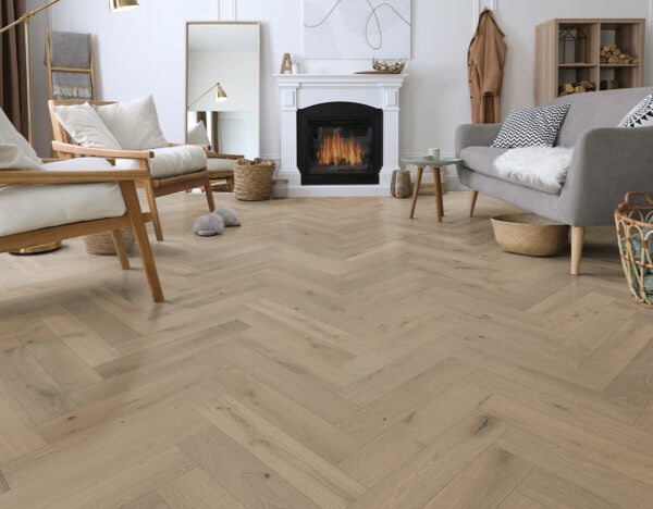Mullican Coastal Fog | 25946 Castillian Premier Herringbone