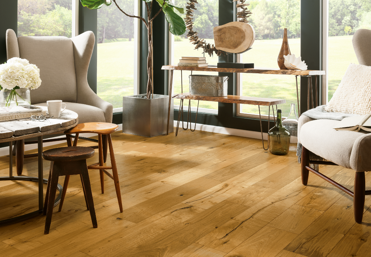 Hardwood Deep Etched Natural EAKTB75L406 TimberBrushed - Gold Oak 7.48"