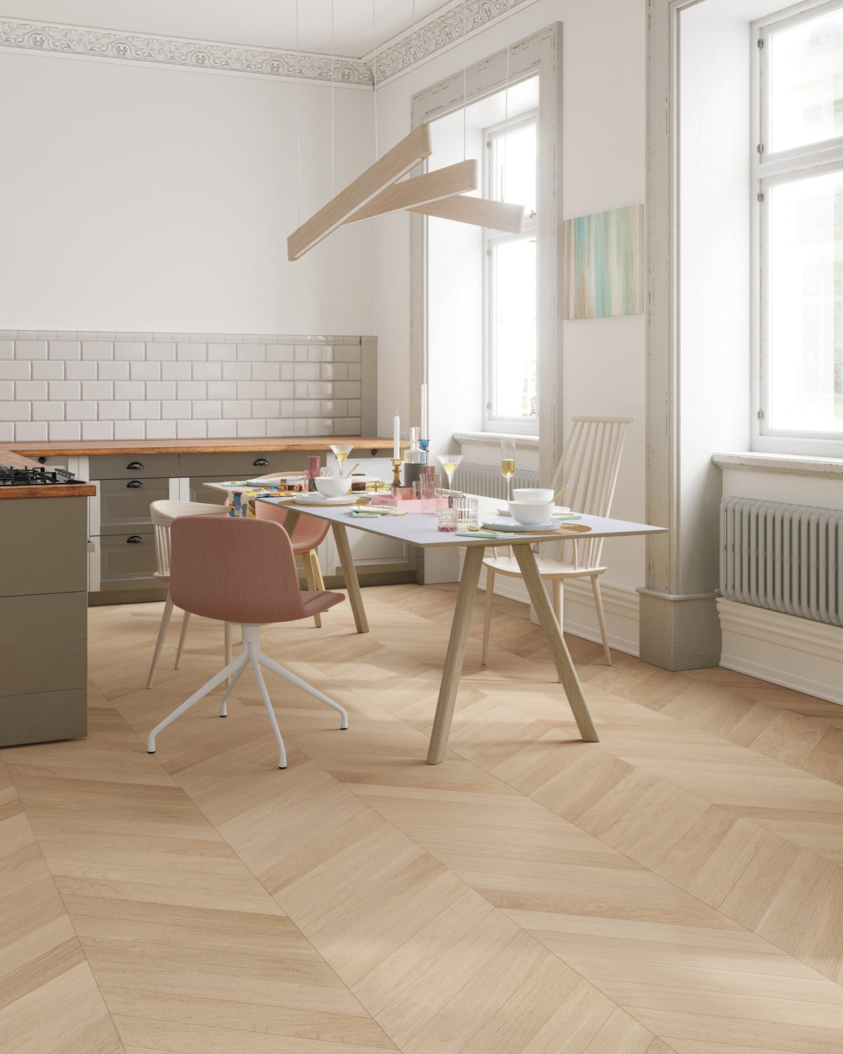 Terra Legno Herringbone - Desert Sand by Horizon Forest