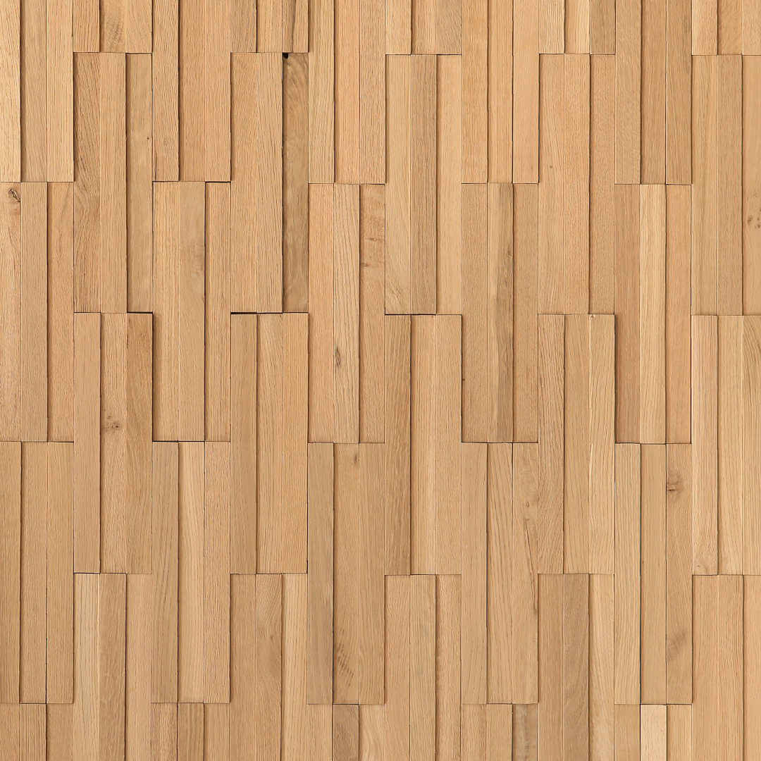 Wall Paneling Natural Oak Kuadra Collection