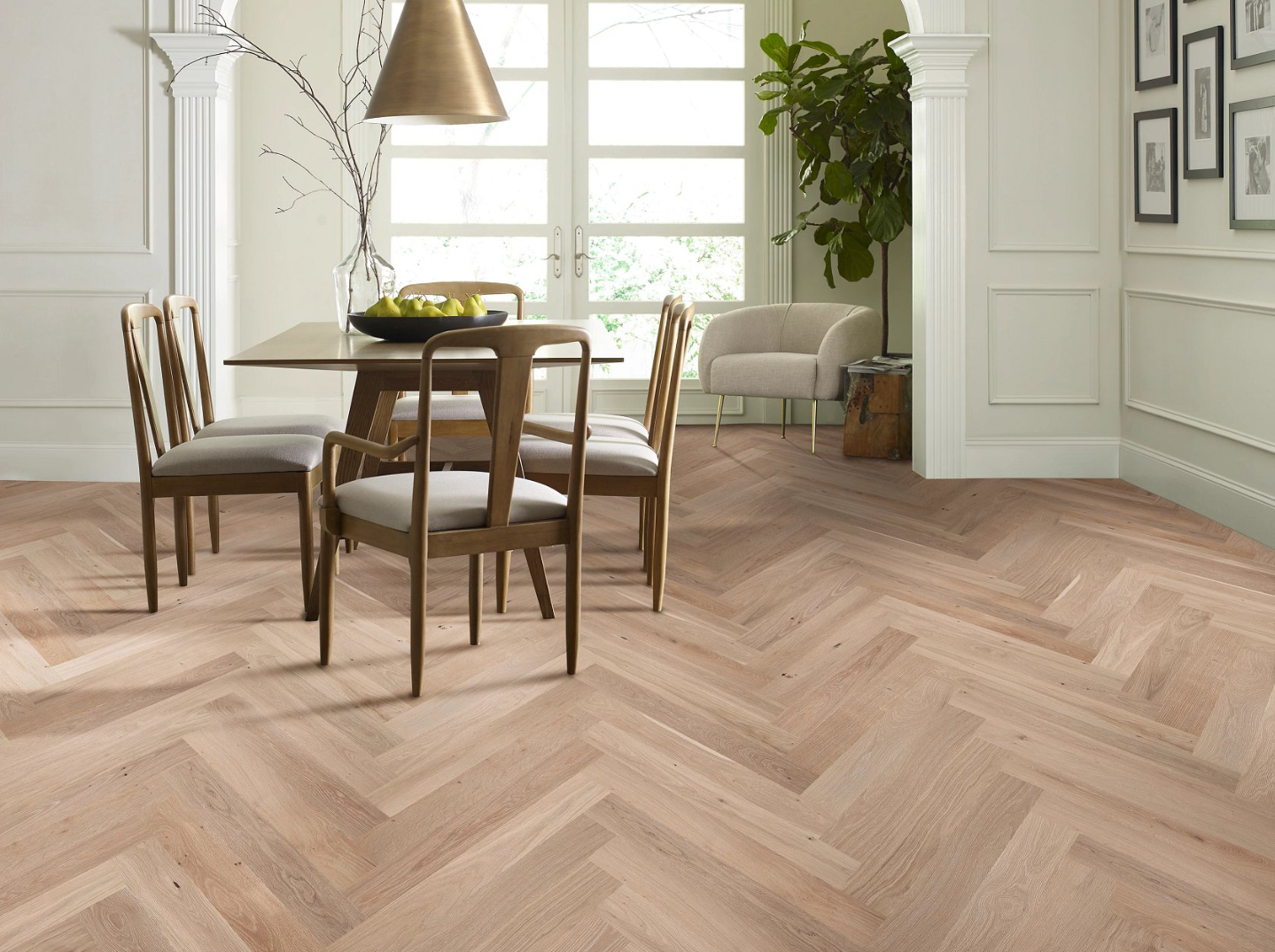 Hardwood Parchment AA853-11100 Anderson Tuftex Wood Provincial Herringbone Collection