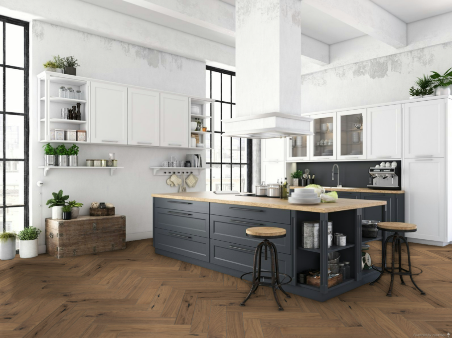 Hardwood Sirocca AA833-17045 Anderson Tuftex Wood Revival Walnut Herringbone Collection