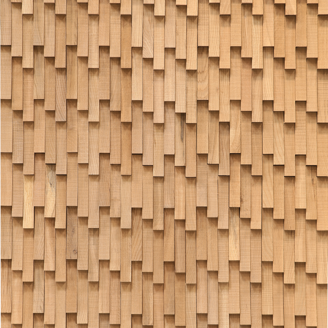 Wall Paneling Natural Oak Wave Collection