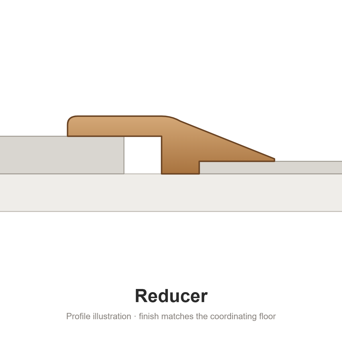 Oasis Yosemite - Reducer by Oasis Wood Flooring: Reducer profile illustration