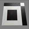 Hardwood Black & White COUTURE MEDALLION