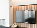 MDF Wall Slats WS-40102 PEPPER OAK ON BLACK Wall Slats 1.0