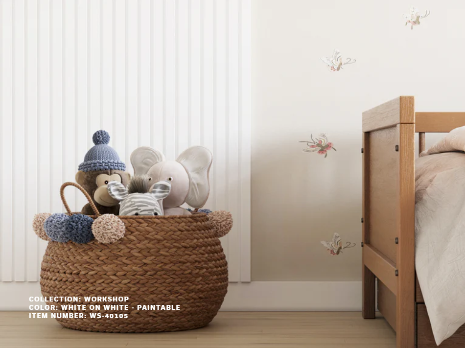 MDF Wall Slats WS-40105 WHITE ON WHITE-PAINTABLE Wall Slats 1.0