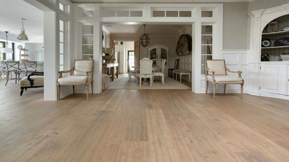 Arimar Champagne Rustic European White Oak Floor Art Wide Plank Collection
