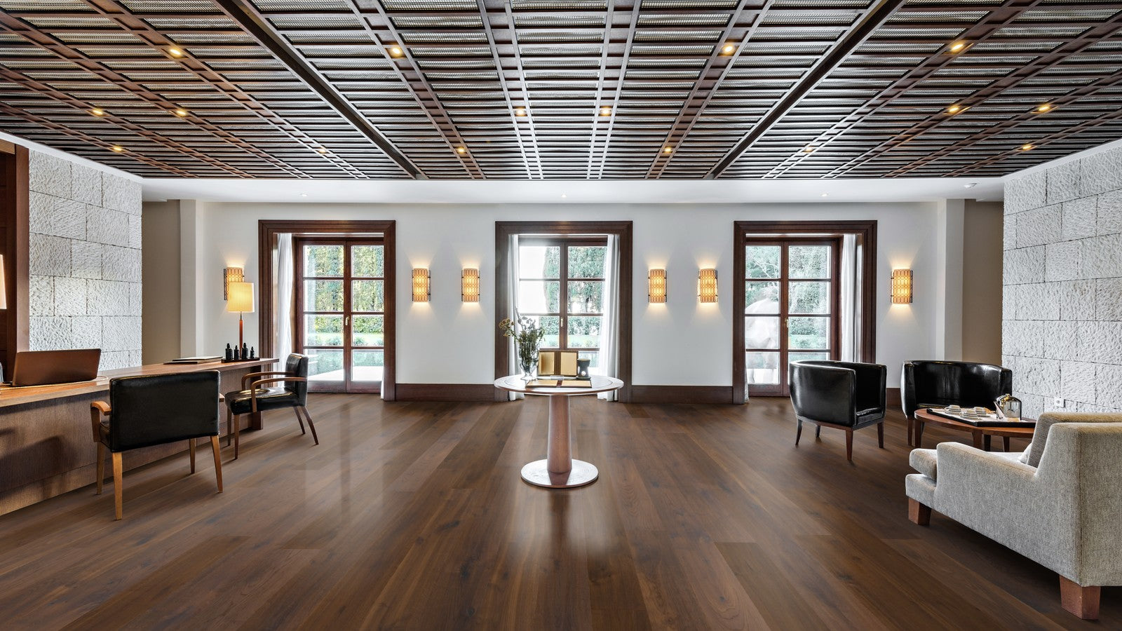 Hardwood Ravenna Rustic European White Oak Floor Art Wide Plank Collection